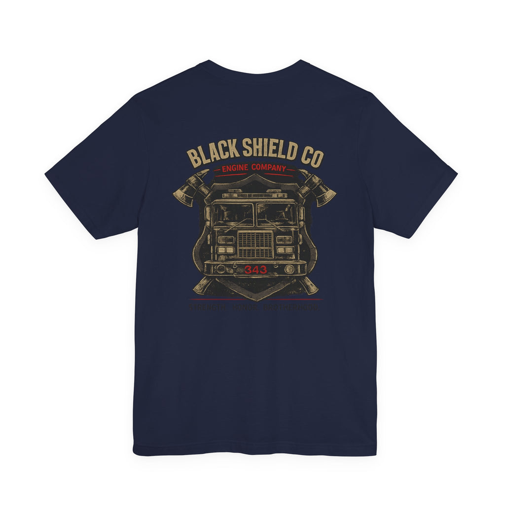 Firefighter T-Shirt — Black Shield Co. Engine Company Graphic Tee