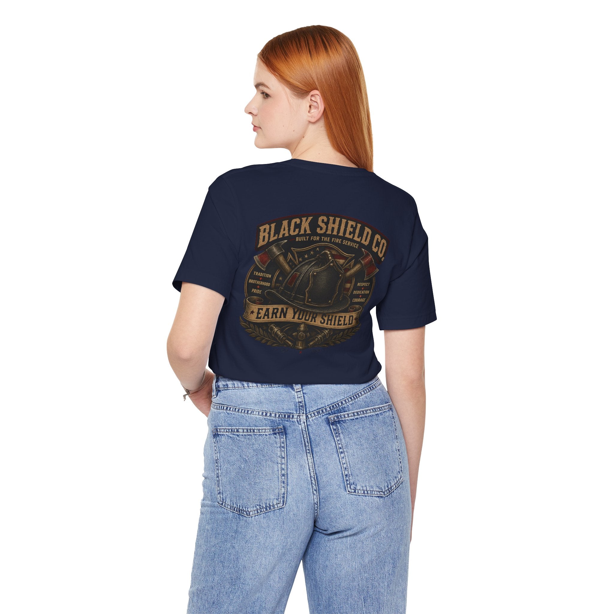 Black Shield Co. 'Earn Your Shield' Graphic Tee — Vintage Motorcycle Club T-Shirt
