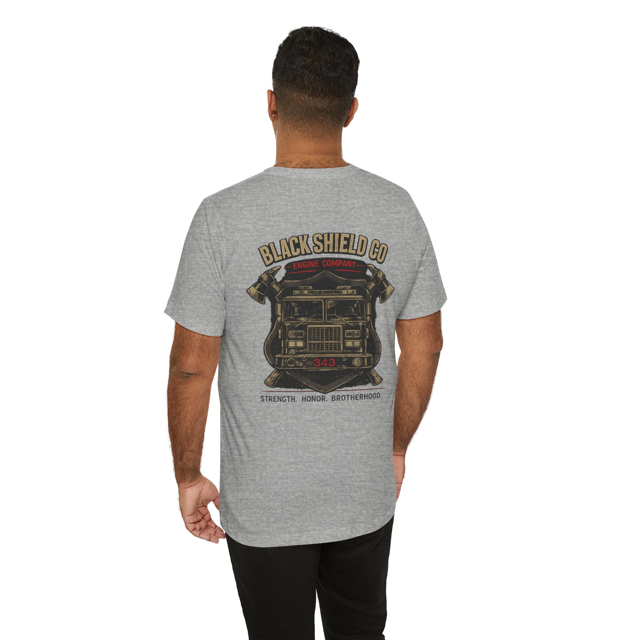 Firefighter T-Shirt — Black Shield Co. Engine Company Graphic Tee