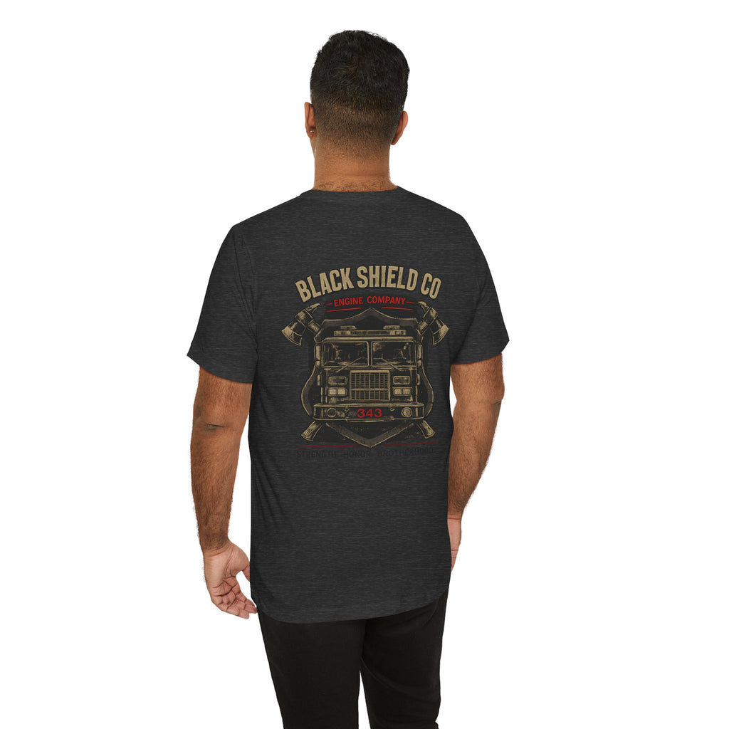 Firefighter T-Shirt — Black Shield Co. Engine Company Graphic Tee