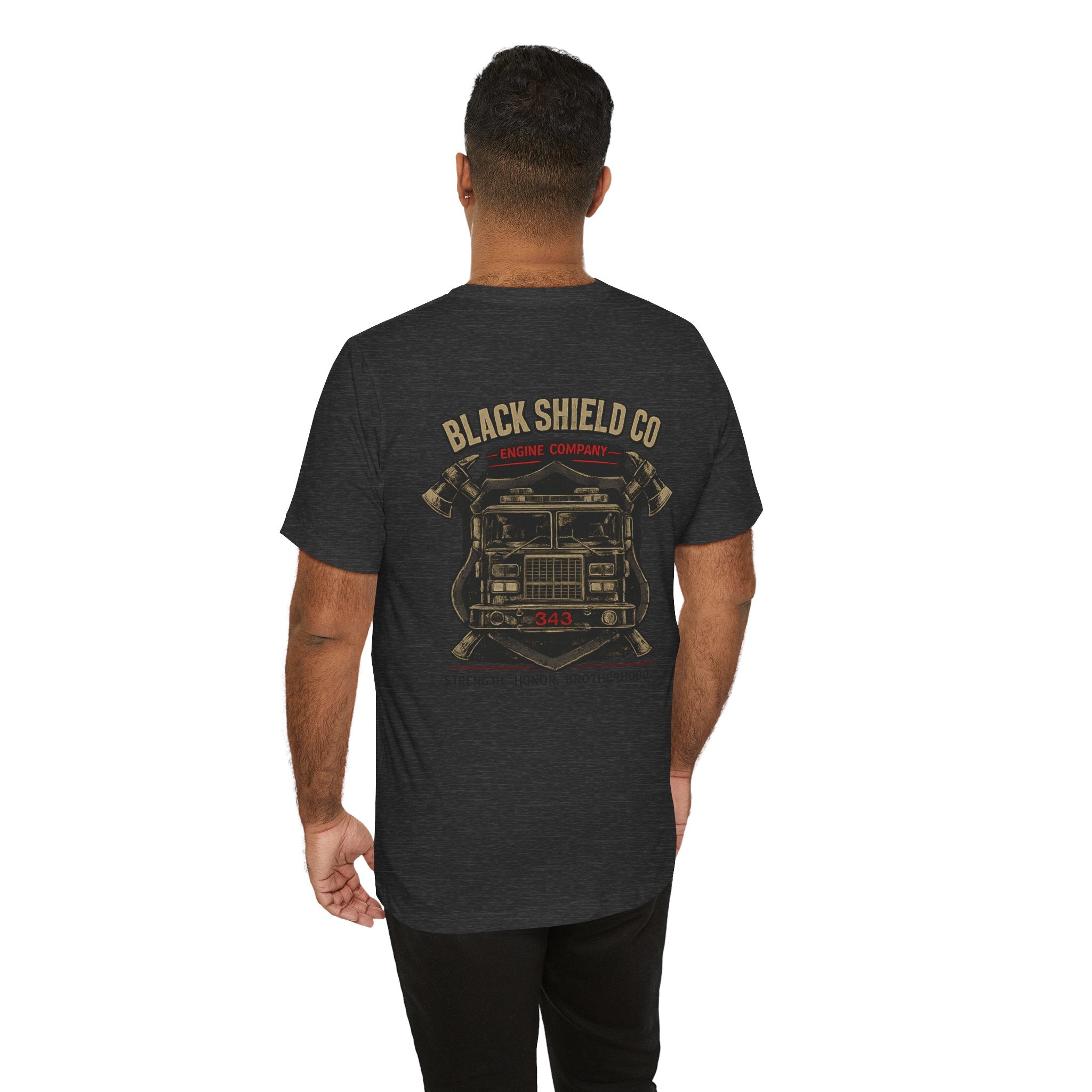 Firefighter T-Shirt — Black Shield Co. Engine Company Graphic Tee