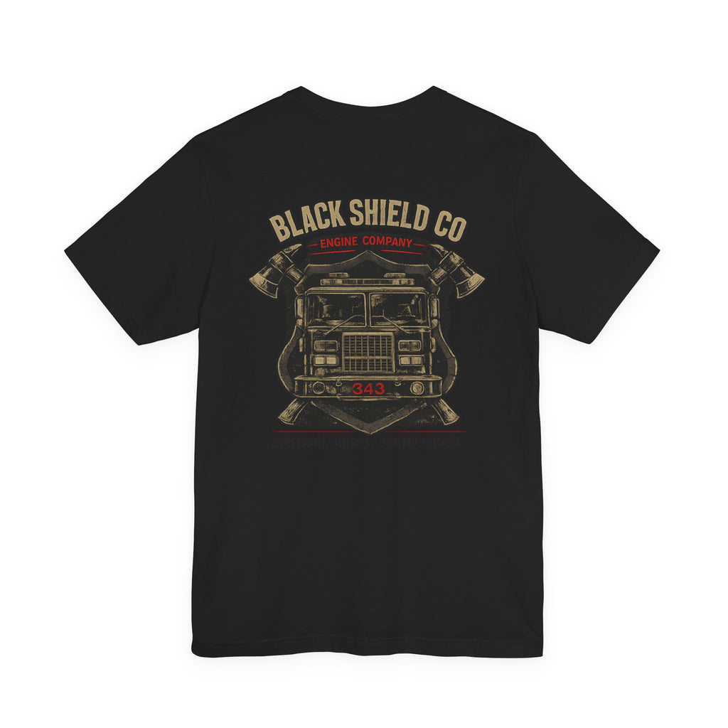 Firefighter T-Shirt — Black Shield Co. Engine Company Graphic Tee