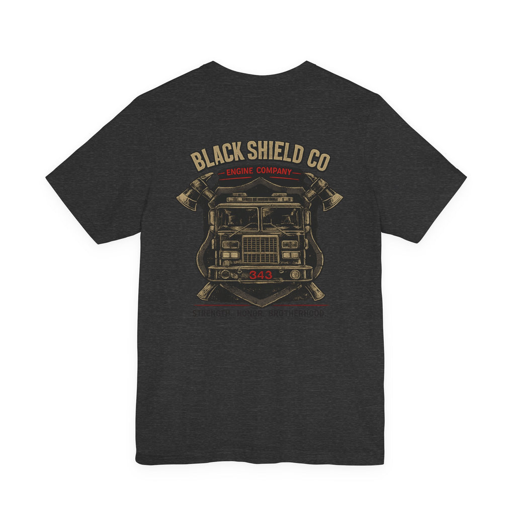 Firefighter T-Shirt — Black Shield Co. Engine Company Graphic Tee