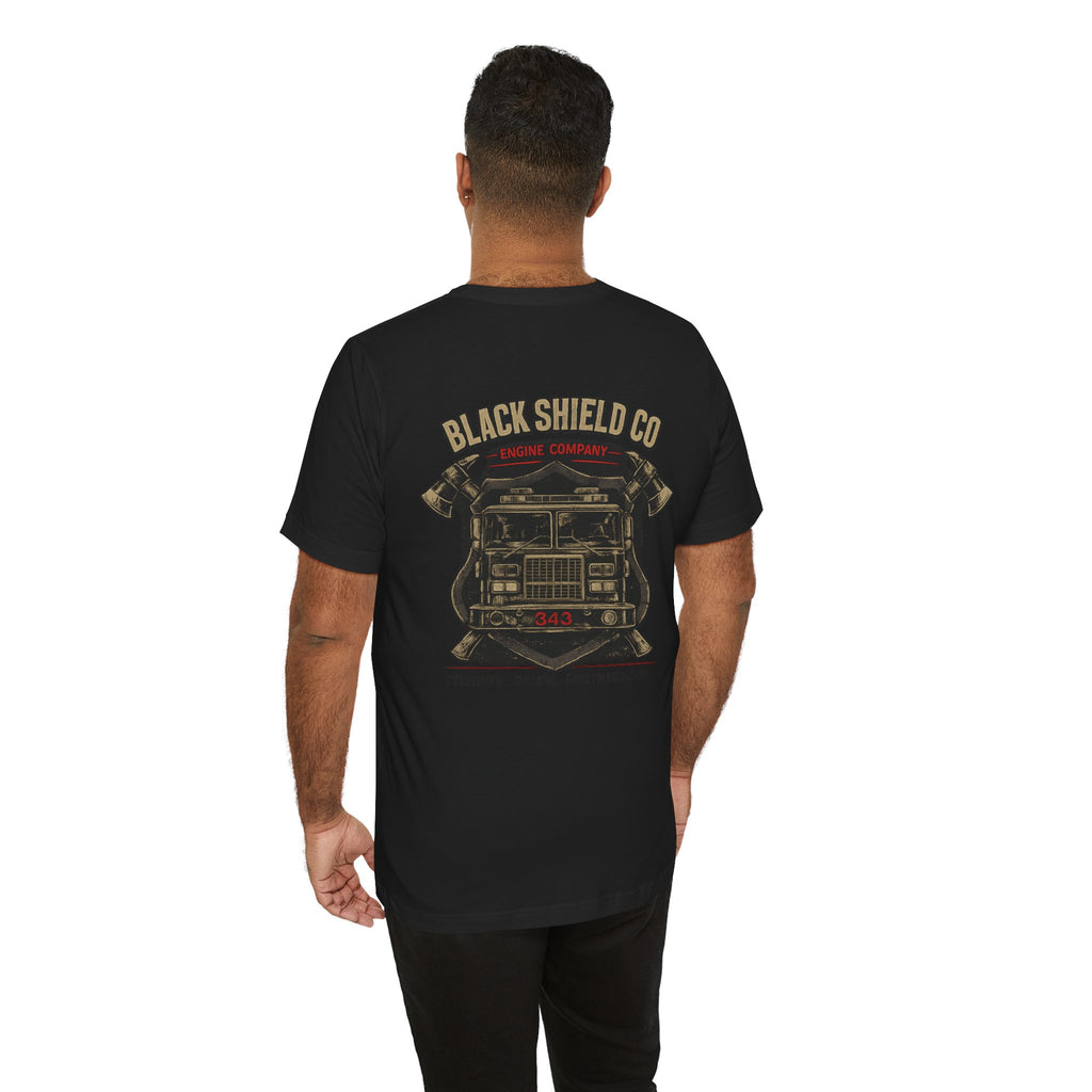 Firefighter T-Shirt — Black Shield Co. Engine Company Graphic Tee