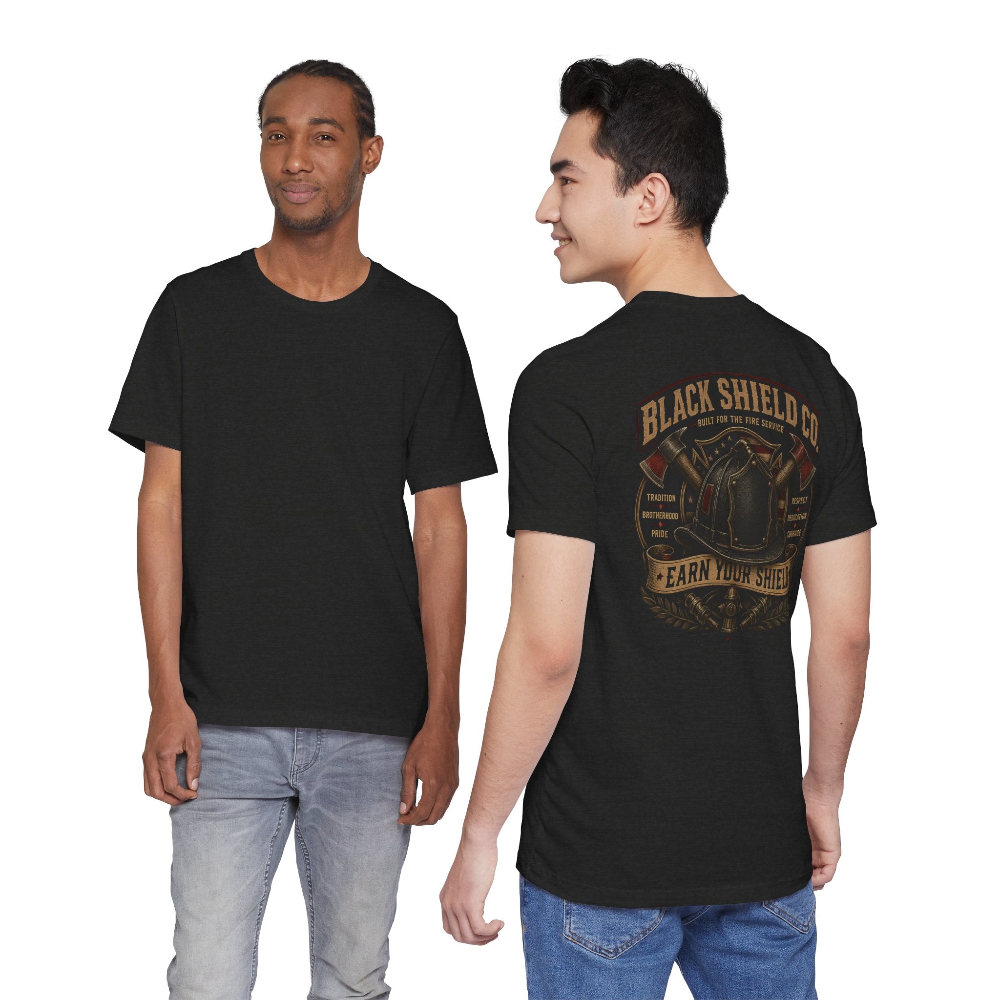 Black Shield Co. 'Earn Your Shield' Graphic Tee — Vintage Motorcycle Club T-Shirt