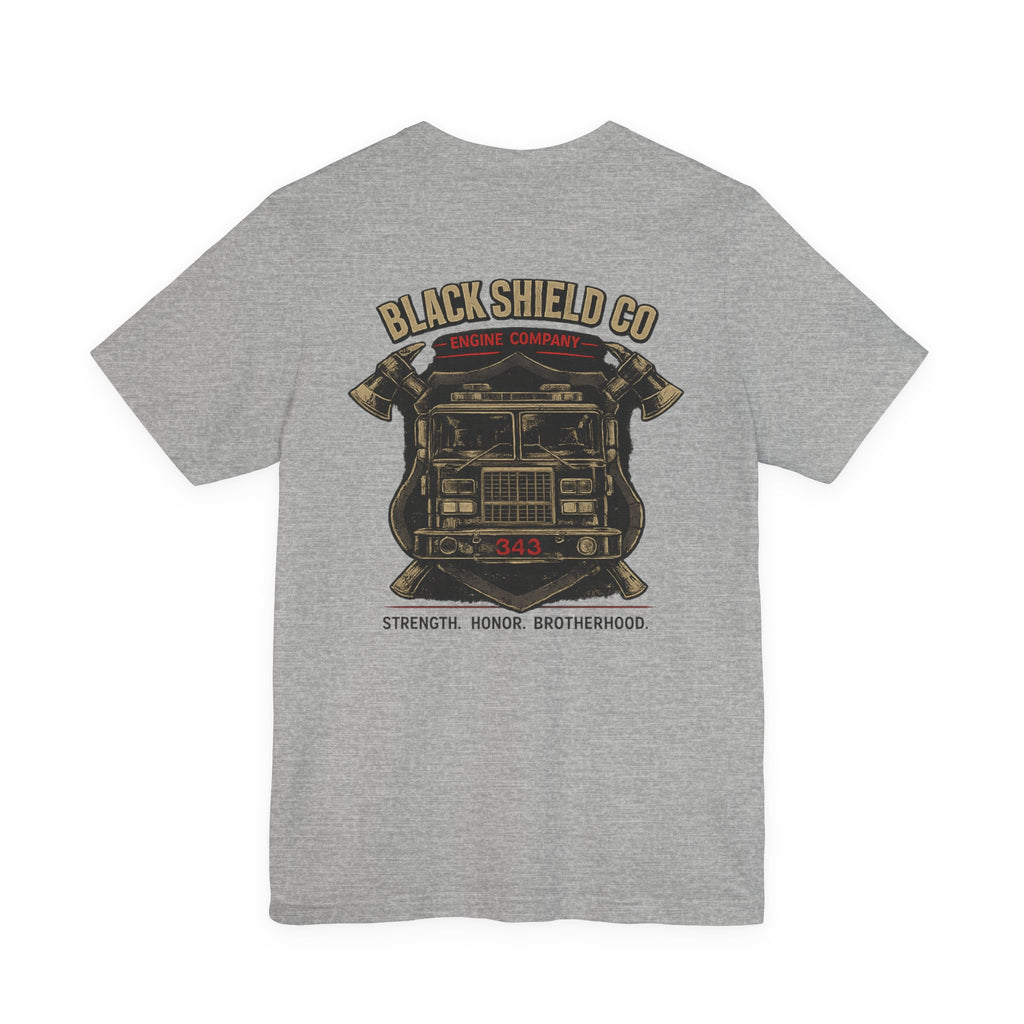 Firefighter T-Shirt — Black Shield Co. Engine Company Graphic Tee