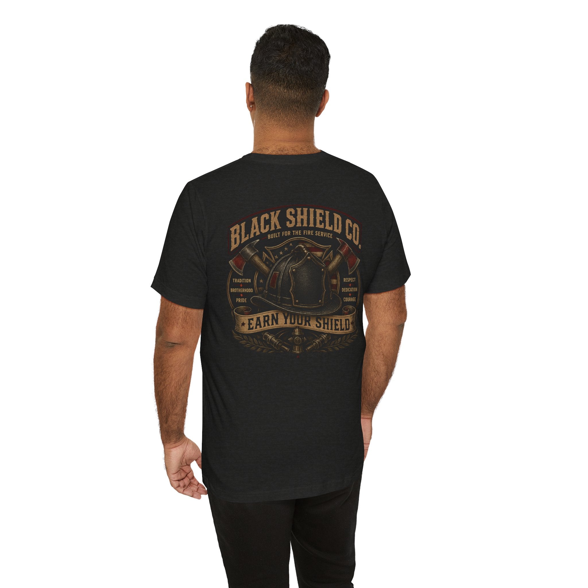 Black Shield Co. 'Earn Your Shield' Graphic Tee — Vintage Motorcycle Club T-Shirt